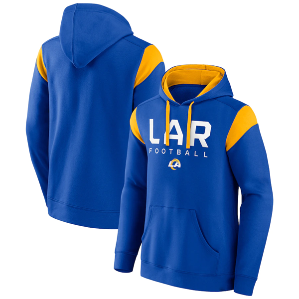 Men's Los Angeles Rams Royal Call The Shot Pullover Hoodie